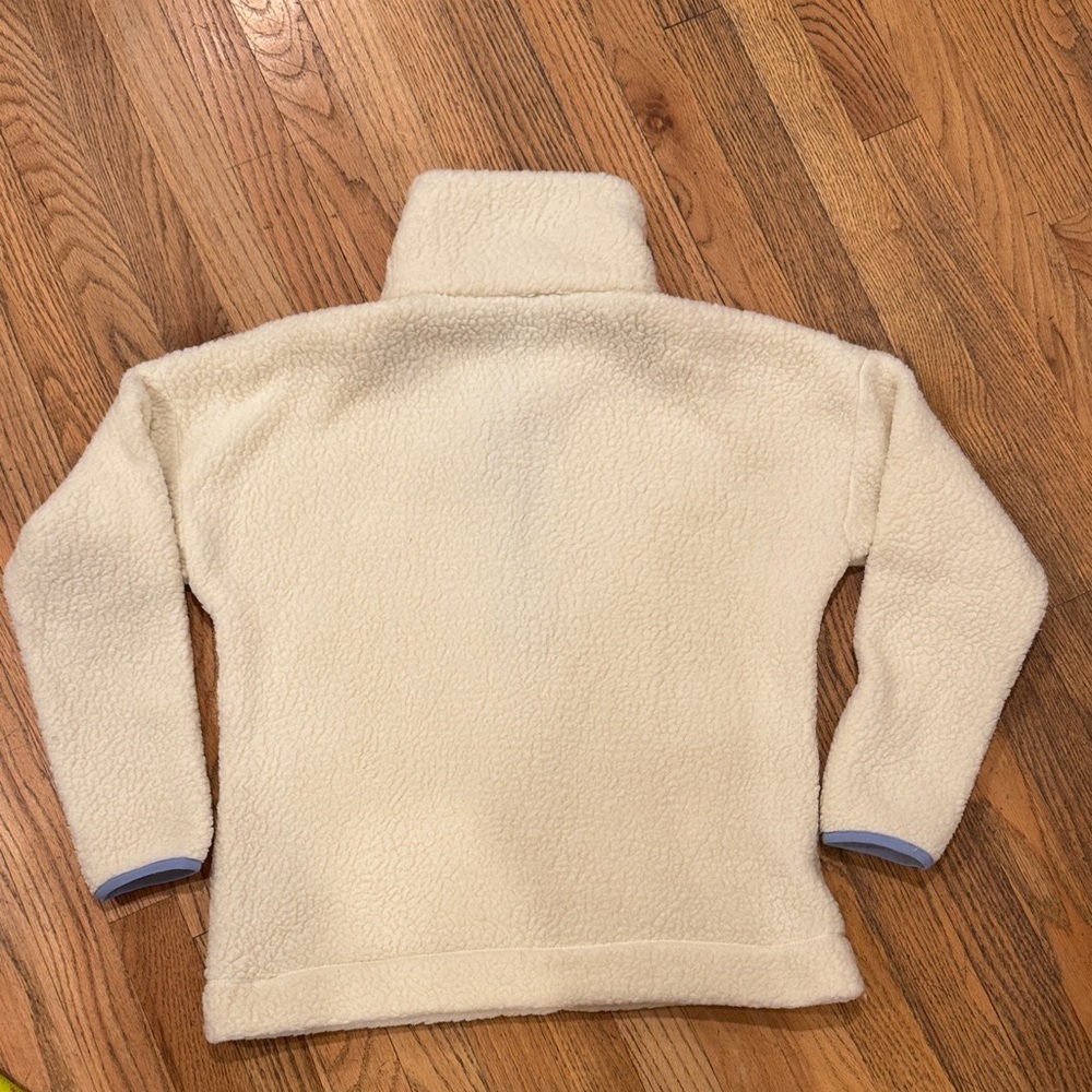 J.Crew Vintage Fleece Cozy Fleece Pullover with Blue & Yellow Size: Small - Picture 8 of 8